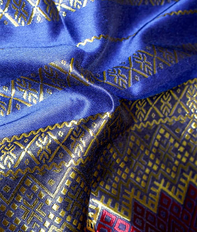 涤纶提花图案彩色东南亚纱笼筒裙面料